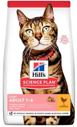 Hill’s feline adult light chicken 3 kg