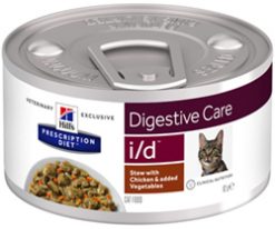 Hill's prescription diet feline i/d digestive stew chiken & vegtables 82gr