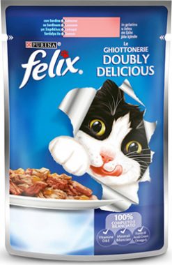 Purina felix doubly delicious σολομός & σαρδέλα 100 gr