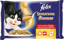 Purina felix sensations γαλοπούλα - μπέικον & βοδινό - ντομάτα 4Χ100 gr