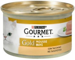 Purina gourmet gold mousse γαλοπούλα 85 gr